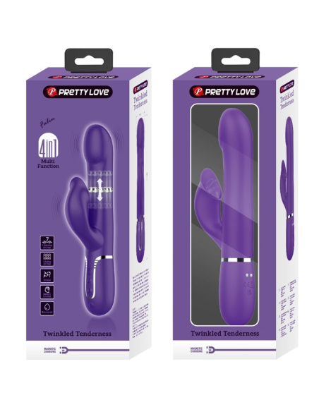 PRETTY LOVE - ZALIN Vibrador Conejito Perlas 4 En 1 | SexPlace.MX