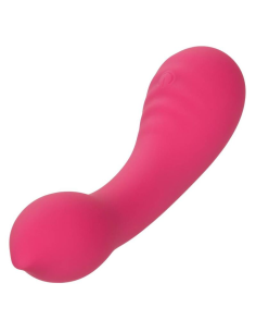 CALEXOTICS - PIXIES TEASER ROSA: Masajeador de Silicona, 10 Velocidades y Diseño Curvo para Placer Intenso