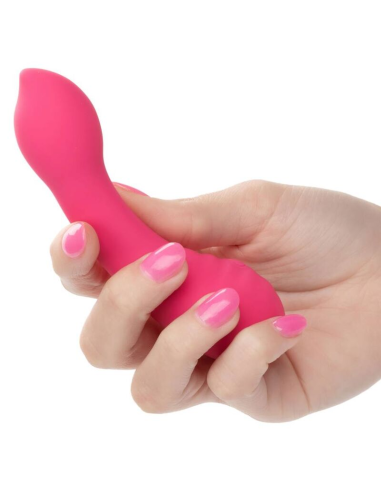 CALEXOTICS - PIXIES TEASER ROSA: Masajeador de Silicona, 10 Velocidades y Diseño Curvo para Placer Intenso