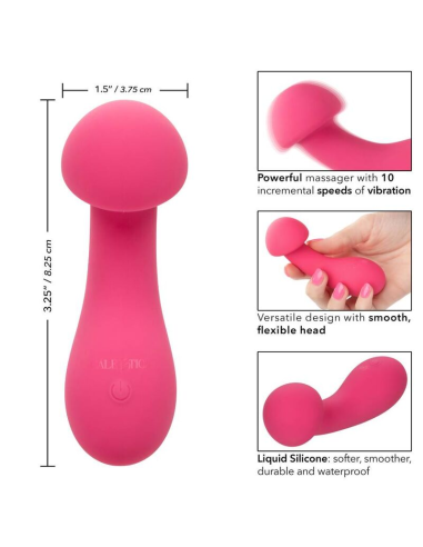 Calexotics Pixies Exciter Rosa: Masajeador de Silicona Líquida con 10 Velocidades y Diseño Versátil