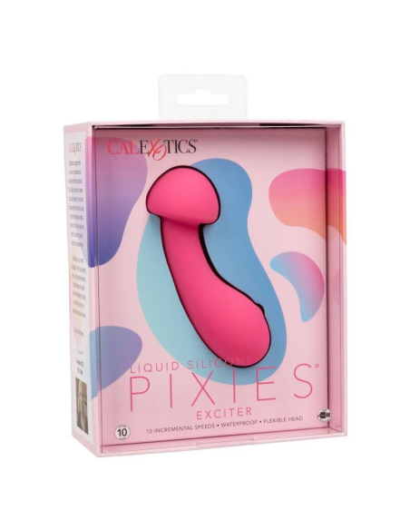 Calexotics Pixies Exciter Rosa: Masajeador de Silicona Líquida con 10 Velocidades y Diseño Versátil
