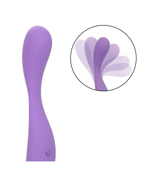 CALEXOTICS Contour Demi Violeta - Masajeador Flexible de Silicona con 10 Funciones de Vibración, Impermeable y Recargable