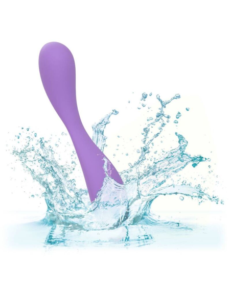 CALEXOTICS Contour Demi Violeta - Masajeador Flexible de Silicona con 10 Funciones de Vibración, Impermeable y Recargable