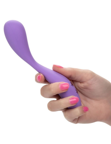 CALEXOTICS Contour Demi Violeta - Masajeador Flexible de Silicona con 10 Funciones de Vibración, Impermeable y Recargable
