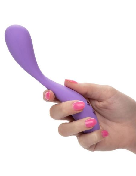 CALEXOTICS Contour Demi Violeta - Masajeador Flexible de Silicona con 10 Funciones de Vibración, Impermeable y Recargable