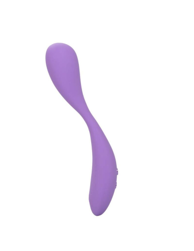 CALEXOTICS Contour Demi Violeta - Masajeador Flexible de Silicona con 10 Funciones de Vibración, Impermeable y Recargable