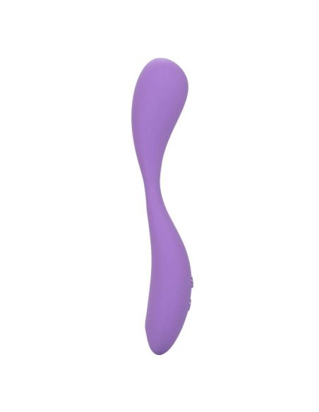 CALEXOTICS Contour Demi Violeta - Masajeador Flexible de Silicona con 10 Funciones de Vibración, Impermeable y Recargable