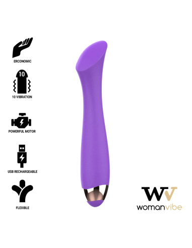 Mandy Vibrador Recargable WomanVibe: Placer Intenso para el Punto K en Silicona Segura