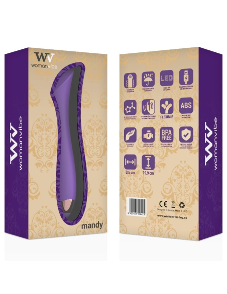 Mandy Vibrador Recargable WomanVibe: Placer Intenso para el Punto K en Silicona Segura