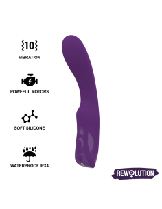REWOLUTION REWOCLASSY: Vibrador G-Spot Flexible para Placer Intenso – 10 Modos, Impermeable & Ergonómico