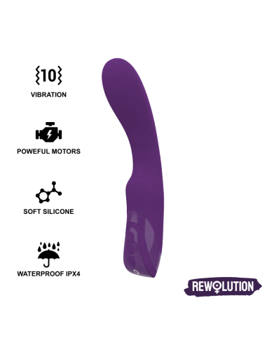 REWOLUTION REWOCLASSY: Vibrador G-Spot Flexible para Placer Intenso – 10 Modos, Impermeable & Ergonómico