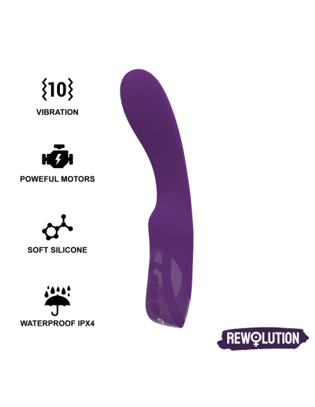 REWOLUTION REWOCLASSY: Vibrador G-Spot Flexible para Placer Intenso – 10 Modos, Impermeable & Ergonómico
