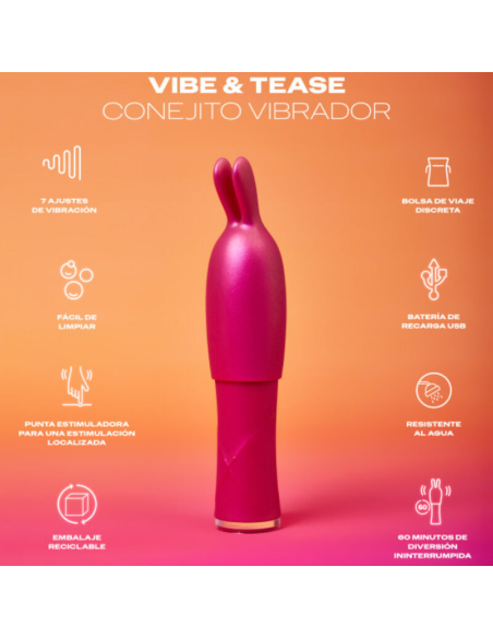 DUREX - TOY VIBE & TEASE Bala Vibradora y Conejito | SexPlace.MX