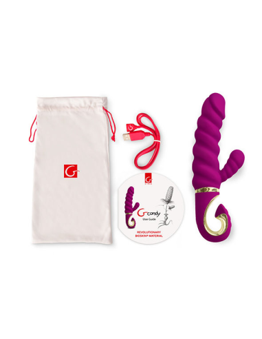 G-VIBE - GCANDY SWEET RASPBERRY Vibrador Conejito Morado | SexPlace.MX