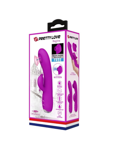 PRETTY LOVE - REGINA Vibrador Succionador Morado | SexPlace.MX