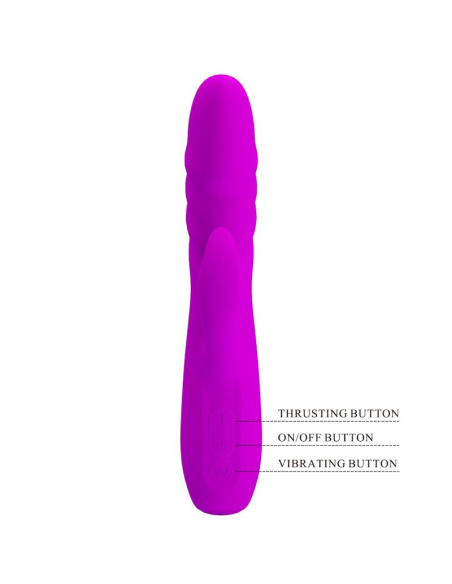 PRETTY LOVE - MELANIE Vibrador Conejo Recargable Morado | SexPlace.MX