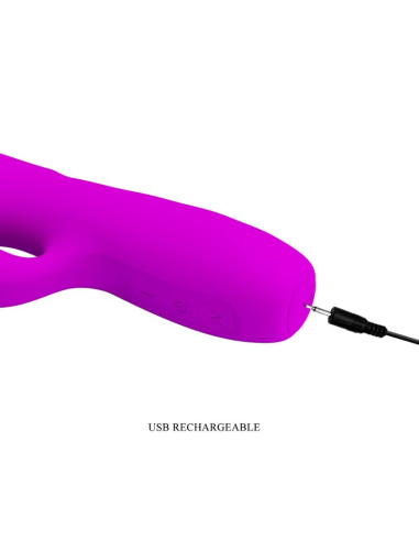 PRETTY LOVE - MELANIE Vibrador Conejo Recargable Morado | SexPlace.MX