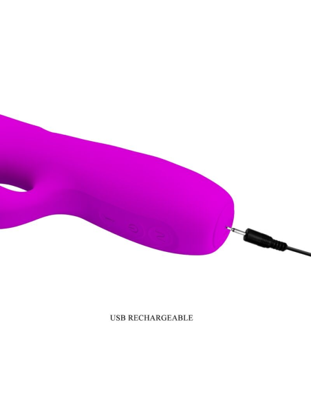 PRETTY LOVE - MELANIE Vibrador Conejo Recargable Morado | SexPlace.MX