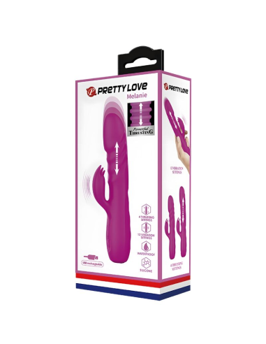 PRETTY LOVE - MELANIE Vibrador Conejo Recargable Morado | SexPlace.MX