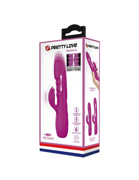 PRETTY LOVE - MELANIE Vibrador Conejo Recargable Morado | SexPlace.MX