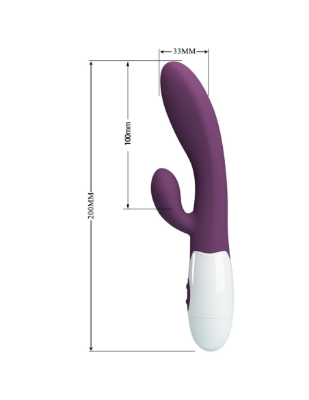 PRETTY LOVE - ALVIS Vibrador Conejito Y Punto G Morado | SexPlace.MX