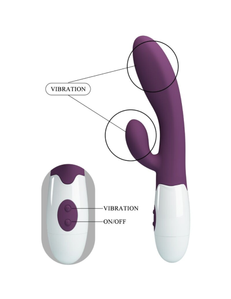 PRETTY LOVE - ALVIS Vibrador Conejito Y Punto G Morado | SexPlace.MX