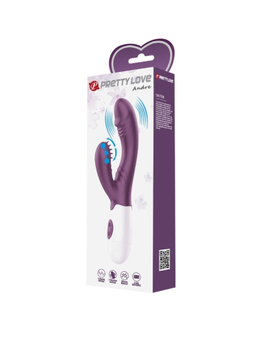 PRETTY LOVE - ANDRE Vibrador Conejito Y Punto G Morado | SexPlace.MX