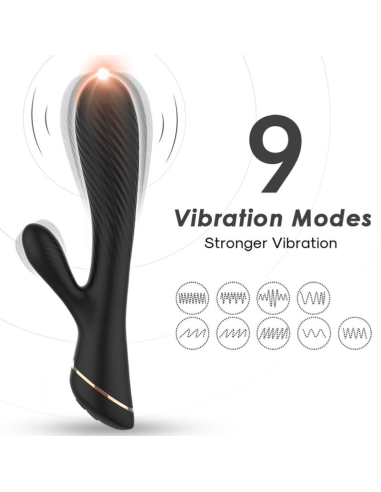 Vibrador Rabbit ARMONY - Silicona Negro, Estímulo Erótico y Placer Inigualable