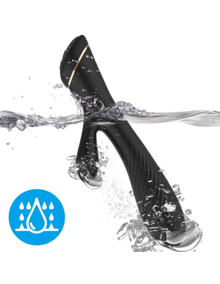 Vibrador Rabbit ARMONY - Silicona Negro, Estímulo Erótico y Placer Inigualable