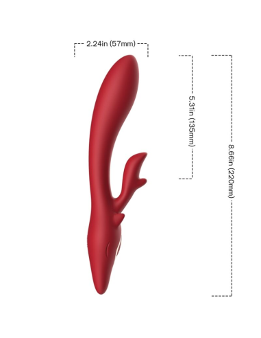 ARMONY - Vibrador Rabbit Curvo Red: Placer Intenso y Diseño Ergonómico