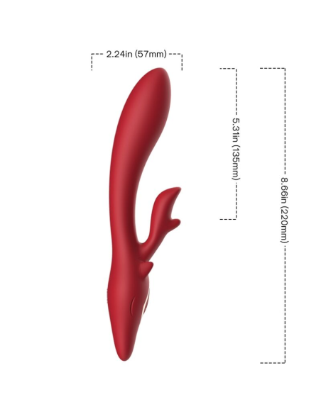 ARMONY - Vibrador Rabbit Curvo Red: Placer Intenso y Diseño Ergonómico