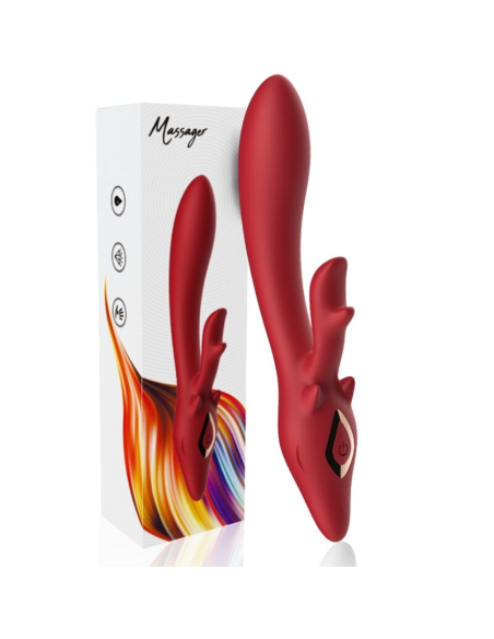 ARMONY - Vibrador Rabbit Curvo Red: Placer Intenso y Diseño Ergonómico