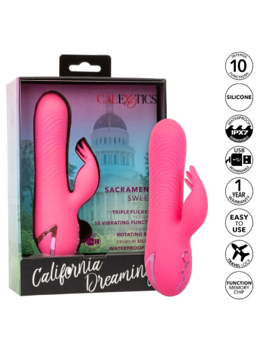 CALEXOTICS - SACRAMENTO SWEETIE Vibrador Conejito Rosa | SexPlace.MX