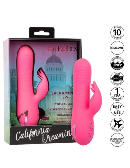 CALEXOTICS - SACRAMENTO SWEETIE Vibrador Conejito Rosa | SexPlace.MX