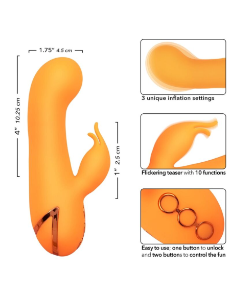 CALEXOTICS - MONTECITO MUSE Vibrador Conejito Naranja | SexPlace.MX