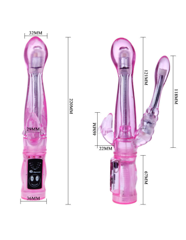Baile - Vibrador Flexible con Estimulador Anal | Motor Múltiples Modos