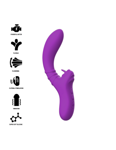 INTENSE - HARRY Vibrador Flexible Con Lengua Morado | SexPlace.MX