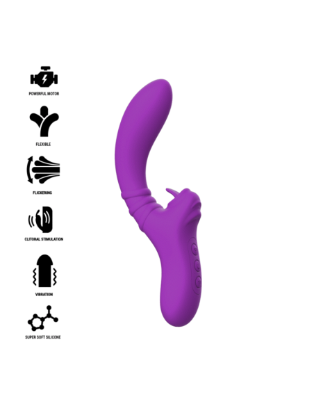 INTENSE - HARRY Vibrador Flexible Con Lengua Morado | SexPlace.MX