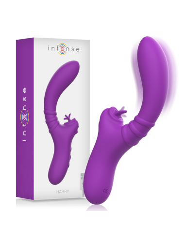 INTENSE - HARRY Vibrador Flexible Con Lengua Morado | SexPlace.MX
