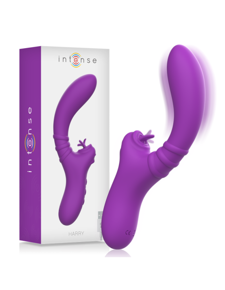 INTENSE - HARRY Vibrador Flexible Con Lengua Morado | SexPlace.MX