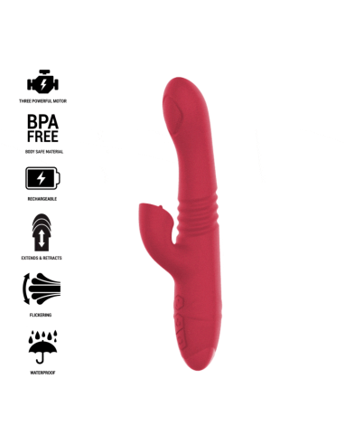 Vibrador Multifunción DUA Intense - Recargable, Estimulador con Lengua Roja, 8 Modos de Placer