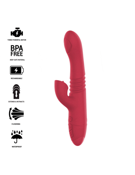 Vibrador Multifunción DUA Intense - Recargable, Estimulador con Lengua Roja, 8 Modos de Placer