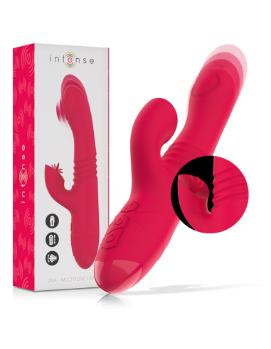 Vibrador Multifunción DUA Intense - Recargable, Estimulador con Lengua Roja, 8 Modos de Placer