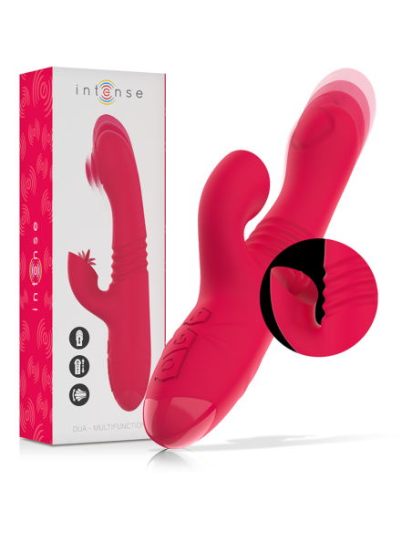 Vibrador Multifunción DUA Intense - Recargable, Estimulador con Lengua Roja, 8 Modos de Placer