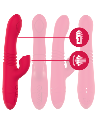 Vibrador Multifunción DUA Intense - Recargable, Estimulador con Lengua Roja, 8 Modos de Placer