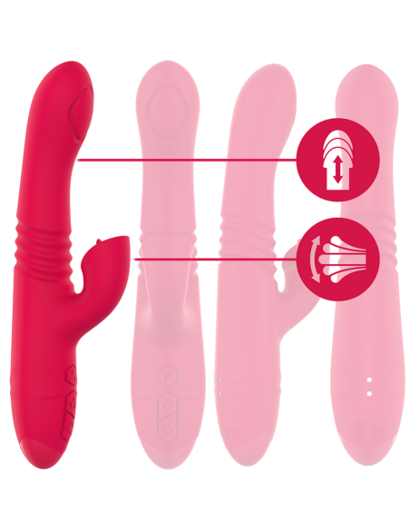 Vibrador Multifunción DUA Intense - Recargable, Estimulador con Lengua Roja, 8 Modos de Placer