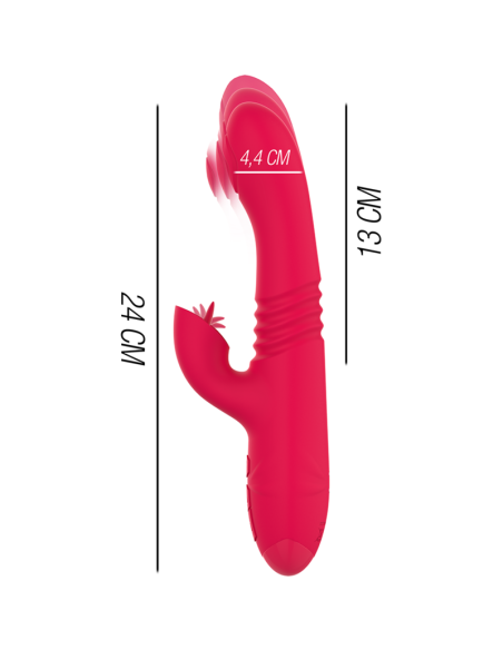 Vibrador Multifunción DUA Intense - Recargable, Estimulador con Lengua Roja, 8 Modos de Placer