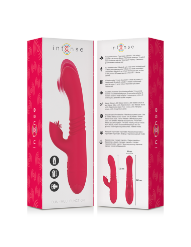 Vibrador Multifunción DUA Intense - Recargable, Estimulador con Lengua Roja, 8 Modos de Placer
