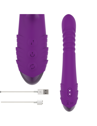 INTENSE IGGY: Vibrador Multifunción Recargable Up & Down con Estimulador de Clítoris - Placer Intenso en Color Morado