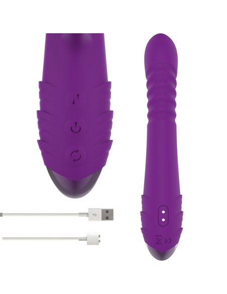 INTENSE IGGY: Vibrador Multifunción Recargable Up & Down con Estimulador de Clítoris - Placer Intenso en Color Morado